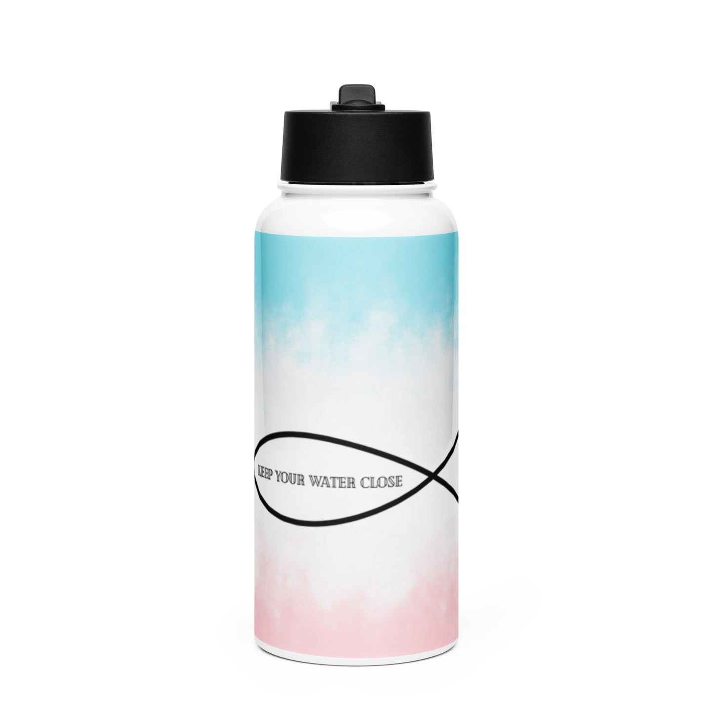 Jesus - Water - Wine Stainless steel water bottle with a straw lid