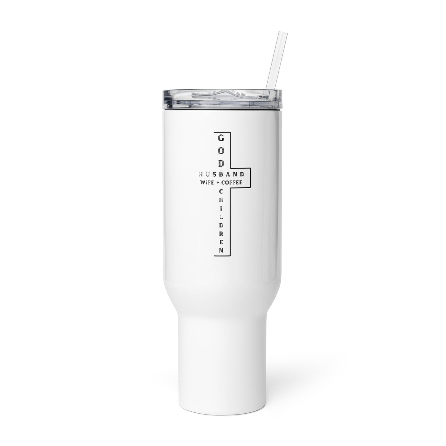 Family Travel mug with a handle