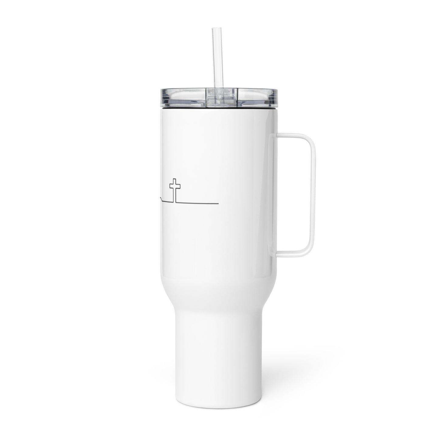 Live - Bon Sens - Christ Travel mug with a handle